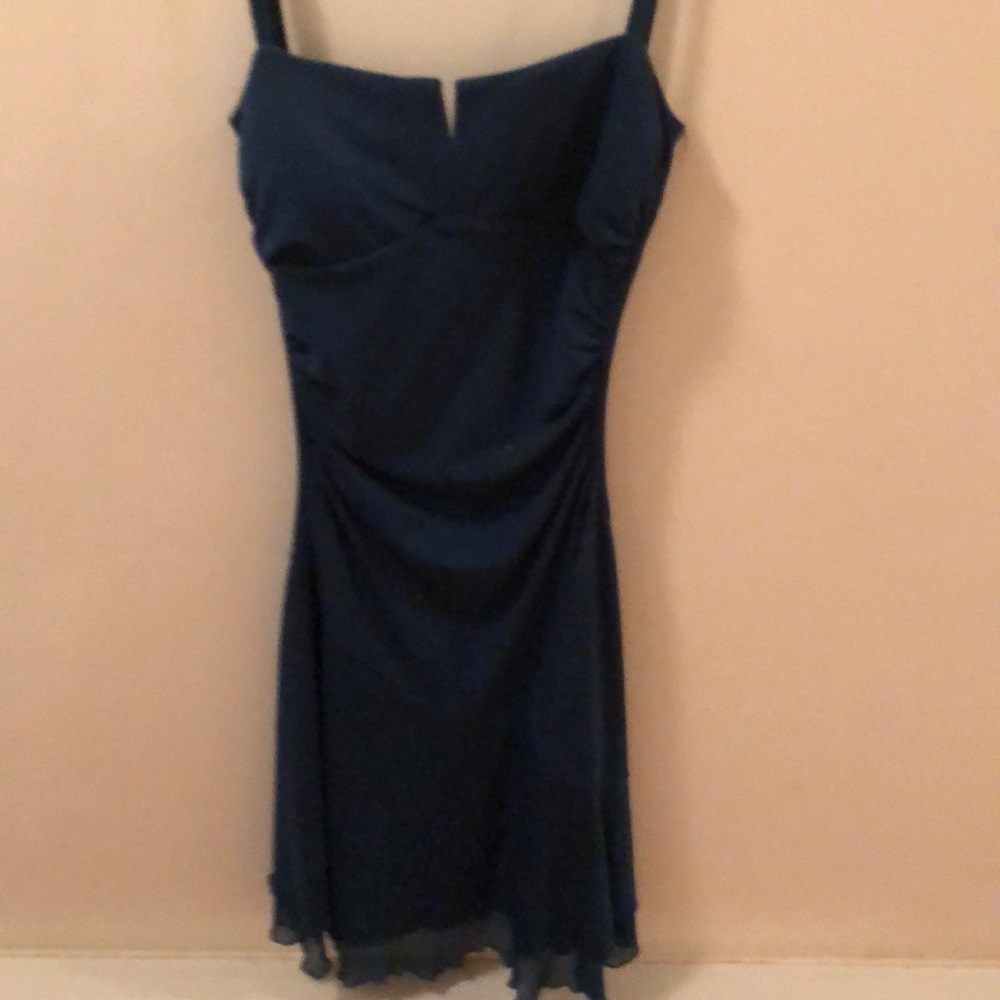 Blue-green cocktail dress